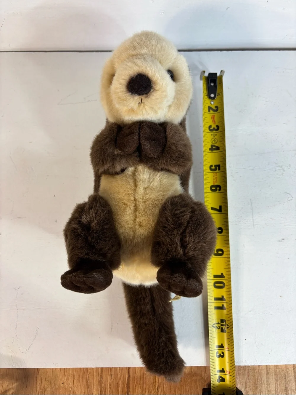 Aurora Miyoni Sea Otter Plush Toy - Soft Brown & Cream Small Pet Plush